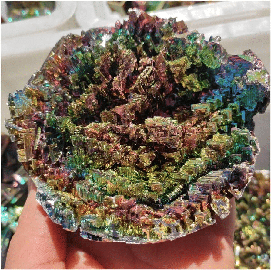 An image of a natural Bismuth Crystal