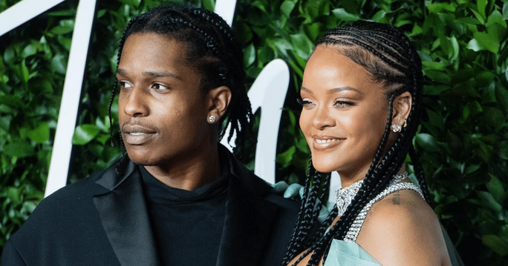 ASAP Rocky and his partner, Rihanna, at an event