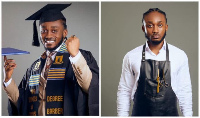 Ghanaian barber bags Master's degree in Communications