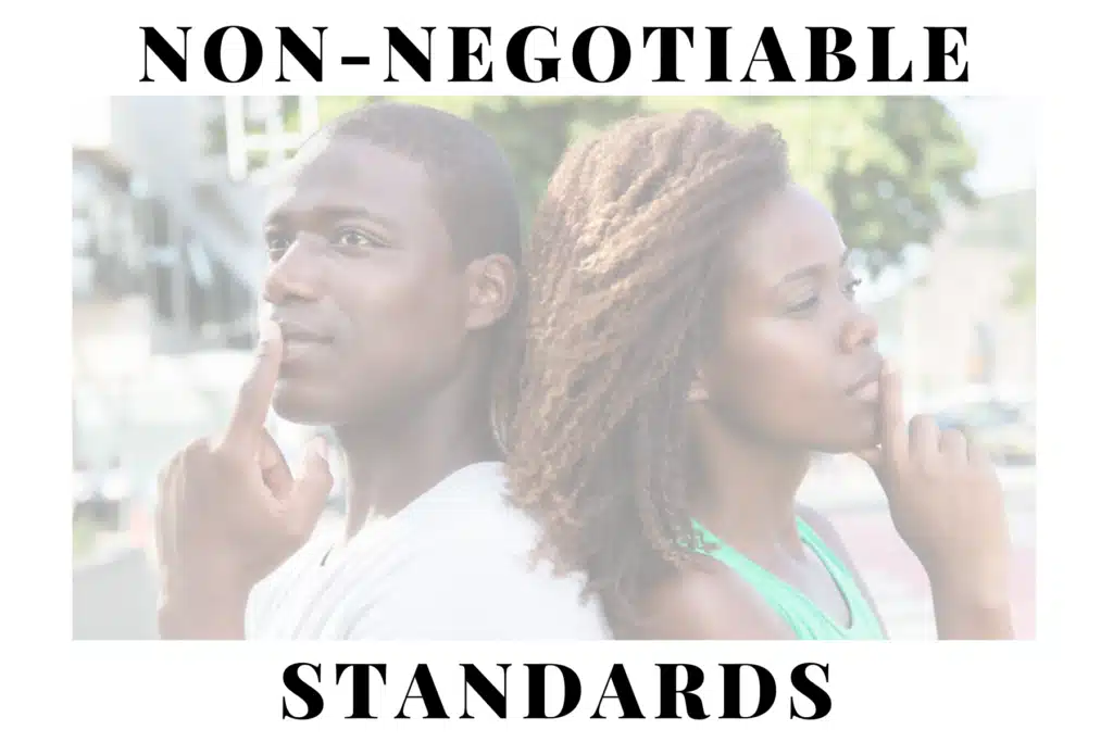 Non-negotiable standards in relationships