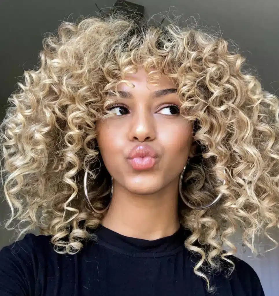 Sunkissed Curly Bangs