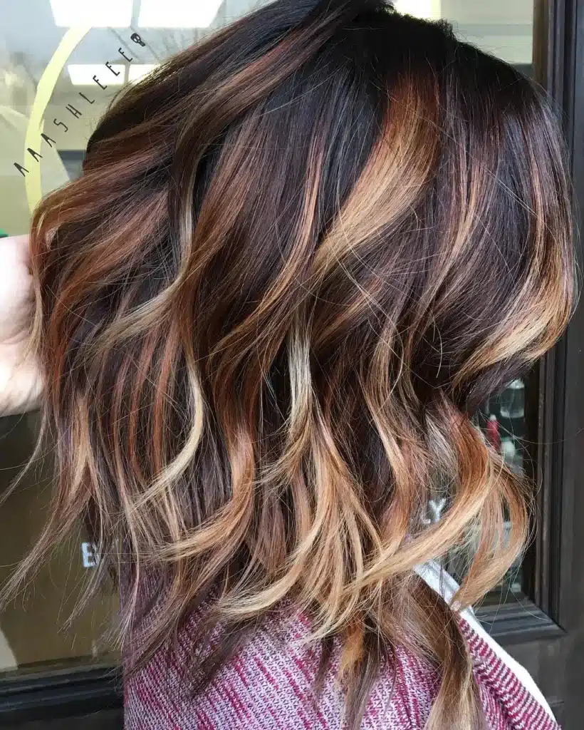 Colour colouring balayage hairstyle