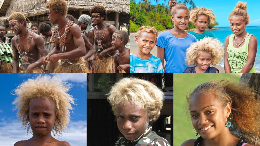 blonde african people
