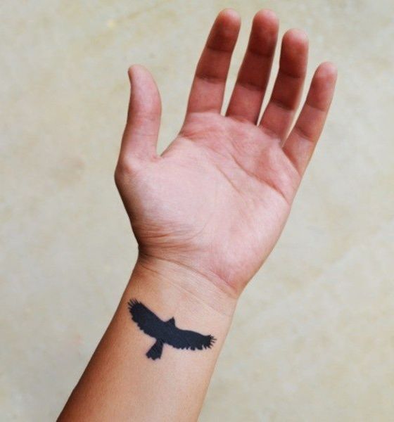 Eagle tattoo design on the wrist
