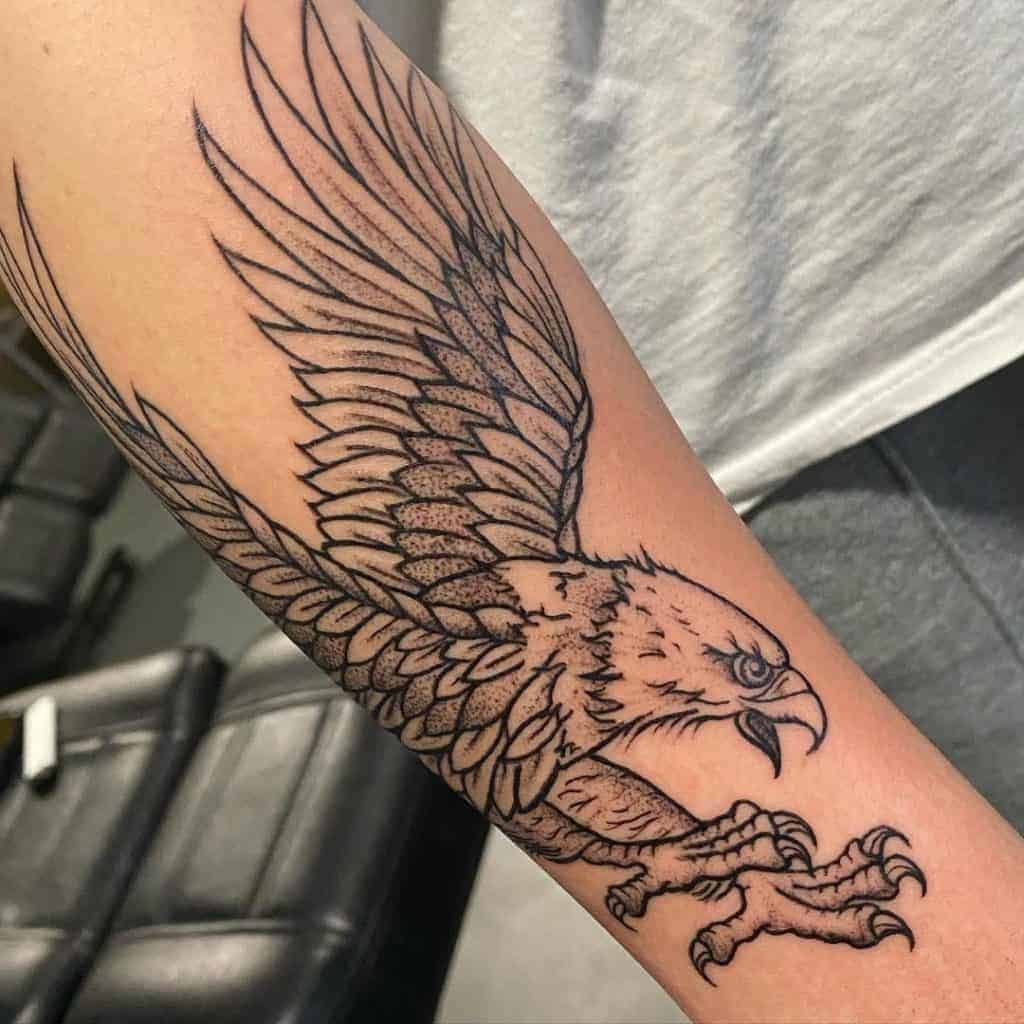 Forearm Eagle Tattoo