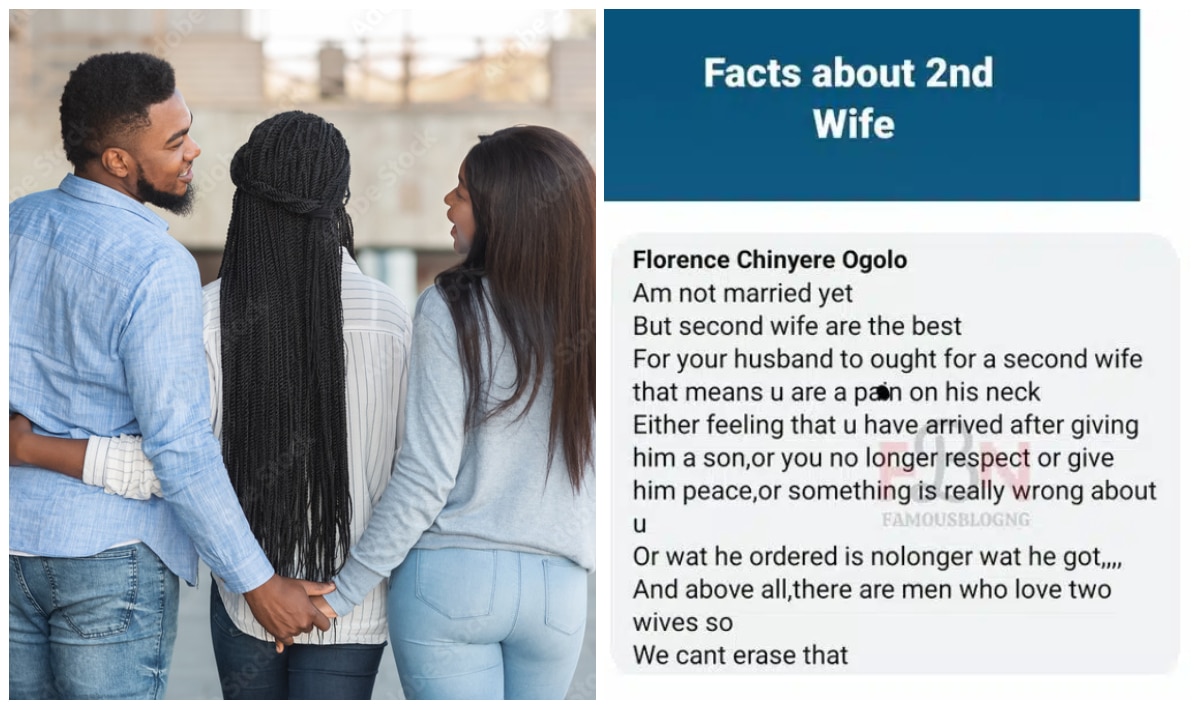 Nigerian lady reveals why men go for a second wife