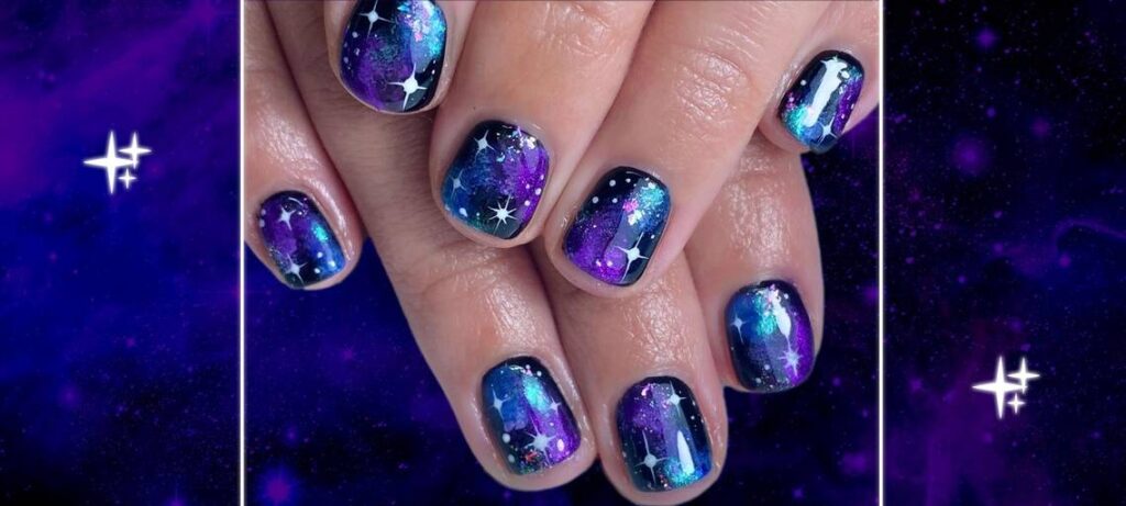 Galaxy-Inspired Nails