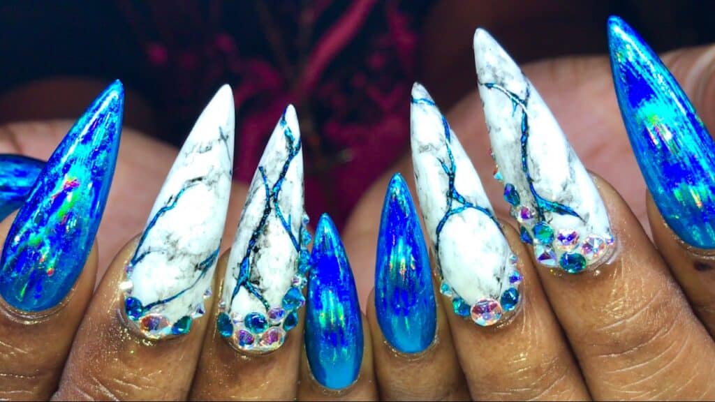 Holographic Marble Nails