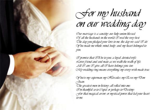 A beautifully written wedding vow