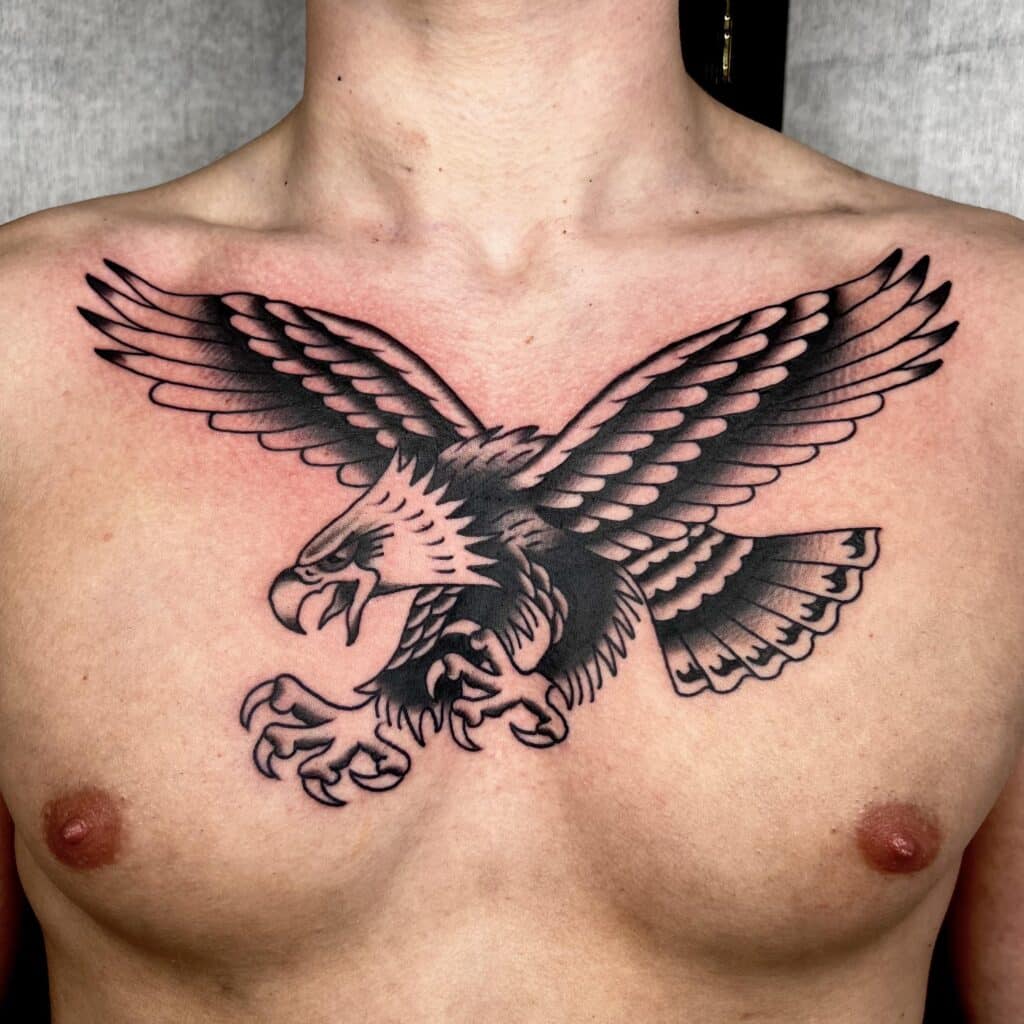 Eagle Tattoo on the Chest
