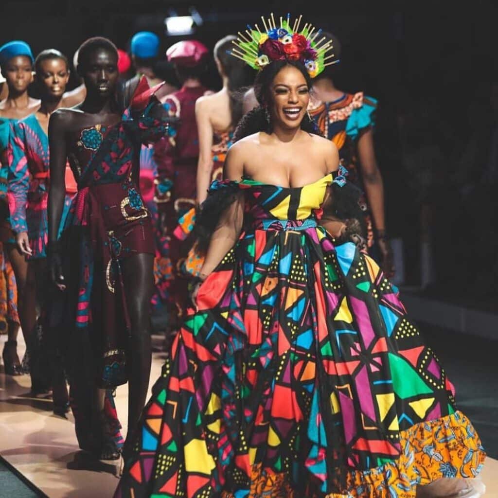 African traditional attire on the runway