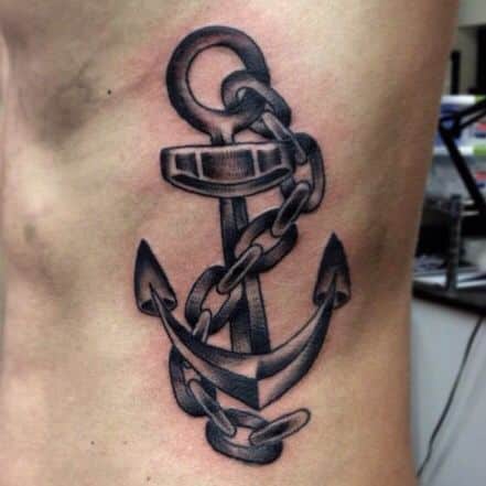 Anchor With Chain Tattoo Design