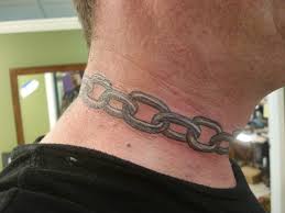 Chain neck tattoo design