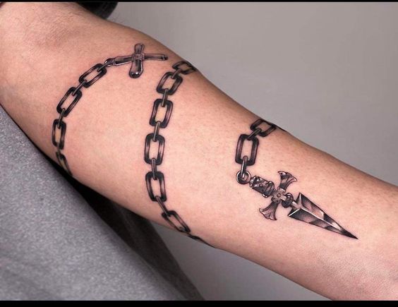 Chain Tattoo Design 