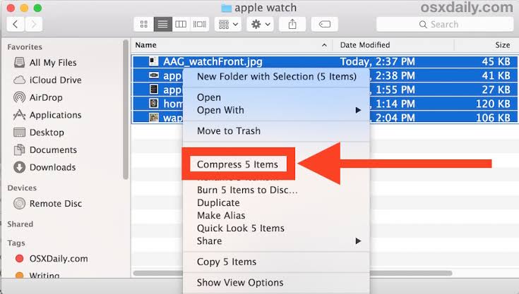 How to zip a folder on Mac