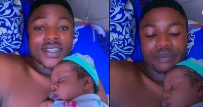 Full-time babysitting: Nigerian dad laments after baby refused him rest from 6am to 12pm | Battabox.com