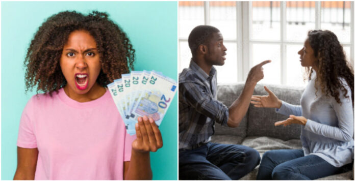 Angry lady places heavy financial demand on boyfriend