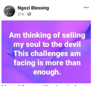 Ngozi Blessing post