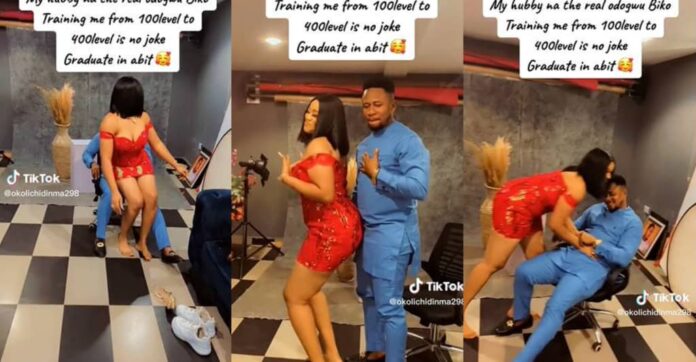The real odogwu: Wife appreciates hubby for training her from 100l to 400l in university with waist dance | Battabox.com
