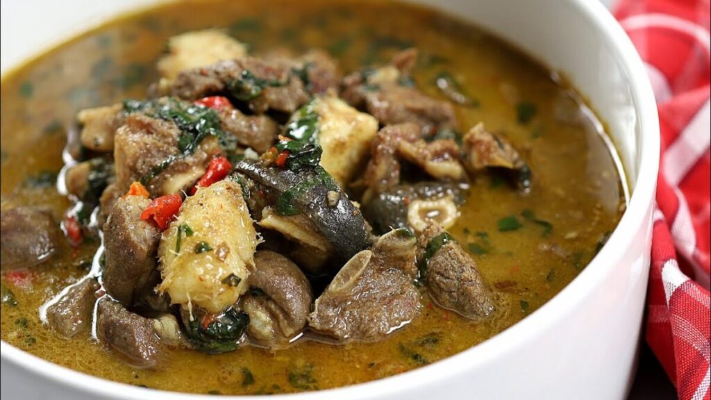 Pepper soup with yam