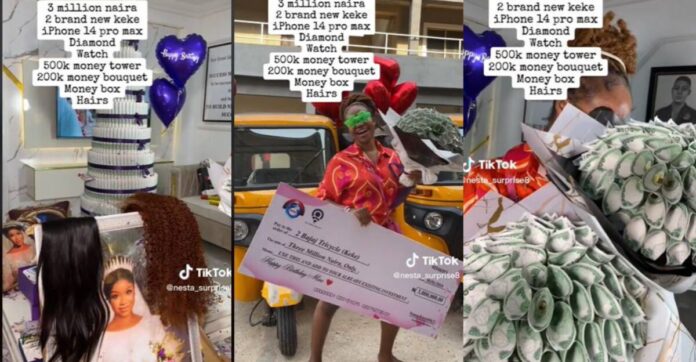 This one na better husband: Nigerian man buys 2 brand new kekes for his wife on her birthday| Battabox.com