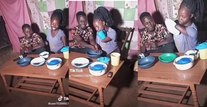 Ability in disability: Lady without hands diligently serves her husband food  | Battabox.com