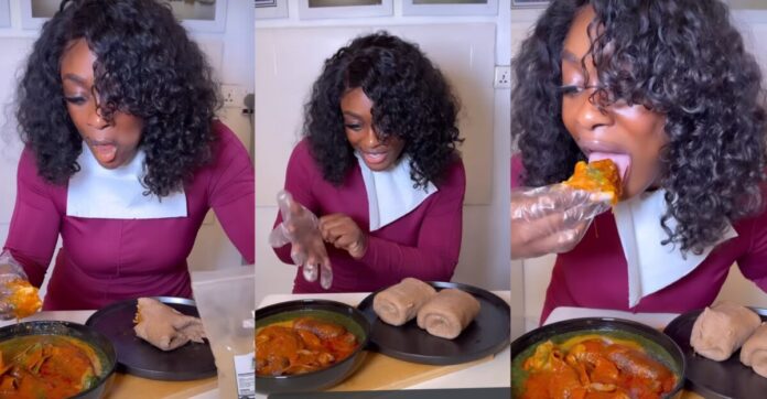 Justice for amala: Netizens criticize BBN star, Uriel for eating swallow with gloves | Battabox.com