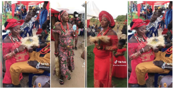 Nigerian lady shows up for her wedding heavily pregnant