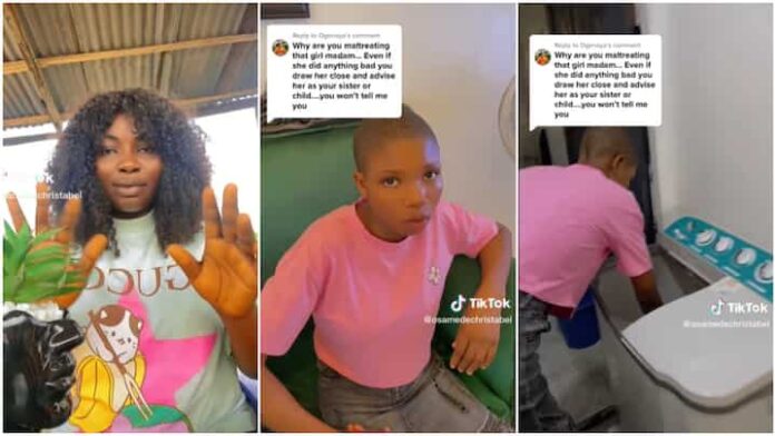 Nigerian woman takes care of housemaid