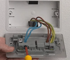 interior of an electrical socket