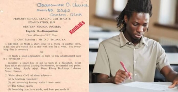 The questions na die: Nigerian man posts a Standard 6 exam from 1953, challenges present graduates | Battabox.com