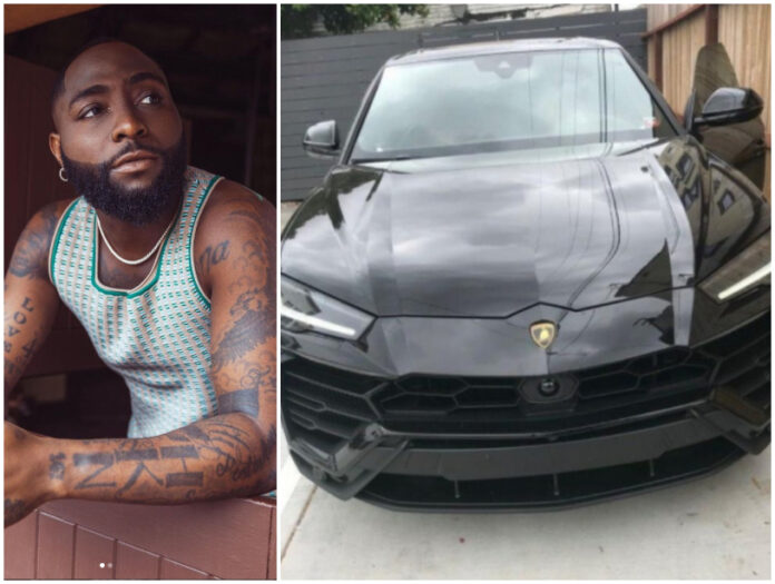 Davido grooves the streets in his Lambo without his security || battabox.com