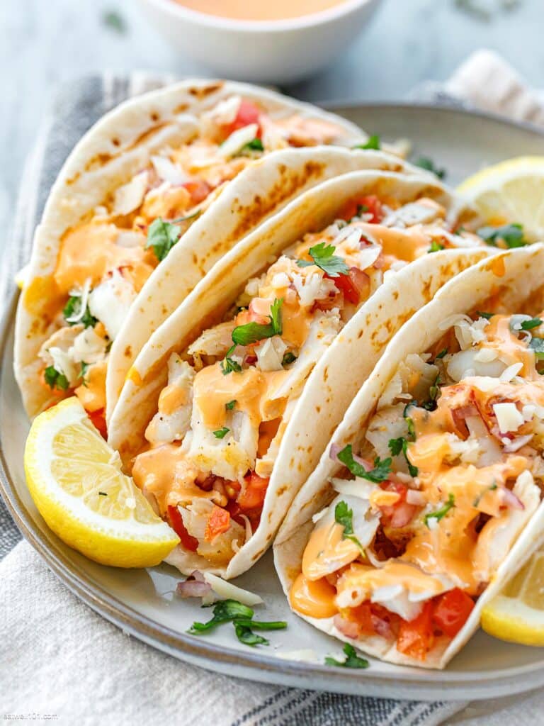 Creamy fish tacos recipe