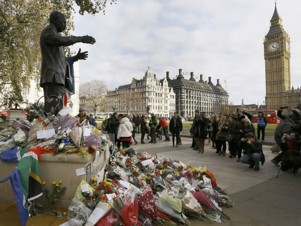 Nelson Mandela Statue is the only Black man in Parliament Square