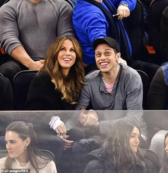 Amy Waters Davidson and Pete Davidson at a game