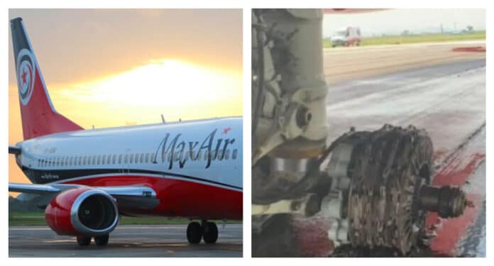 Max Air Flight Carrying 143 Passengers Crash-Lands in Abuja Following Tyre Burst, Infant on Board Survives!| Battabox.com
