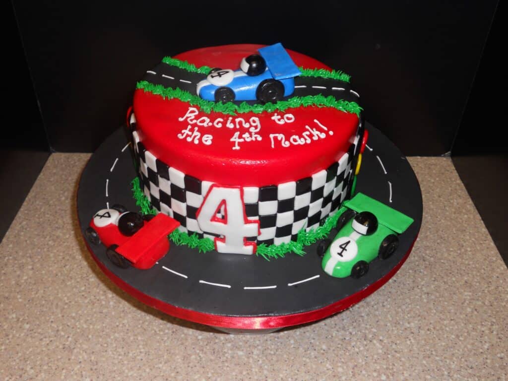 Racing themed cake