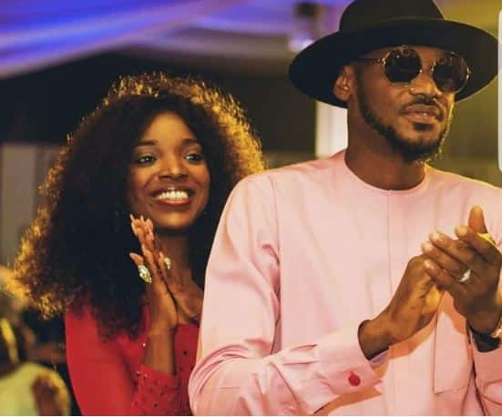 2baba and wife annie idibia at an event