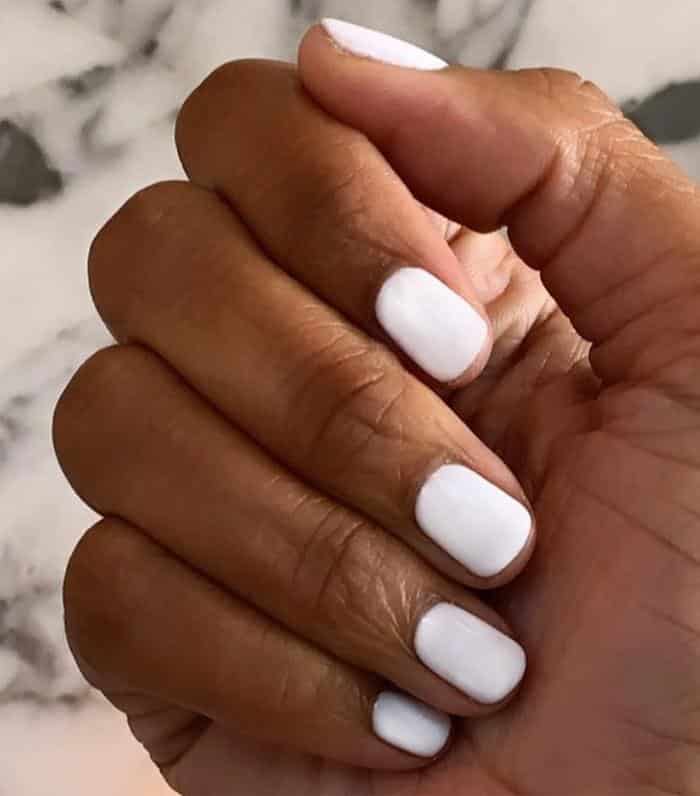 Simple White Nail design