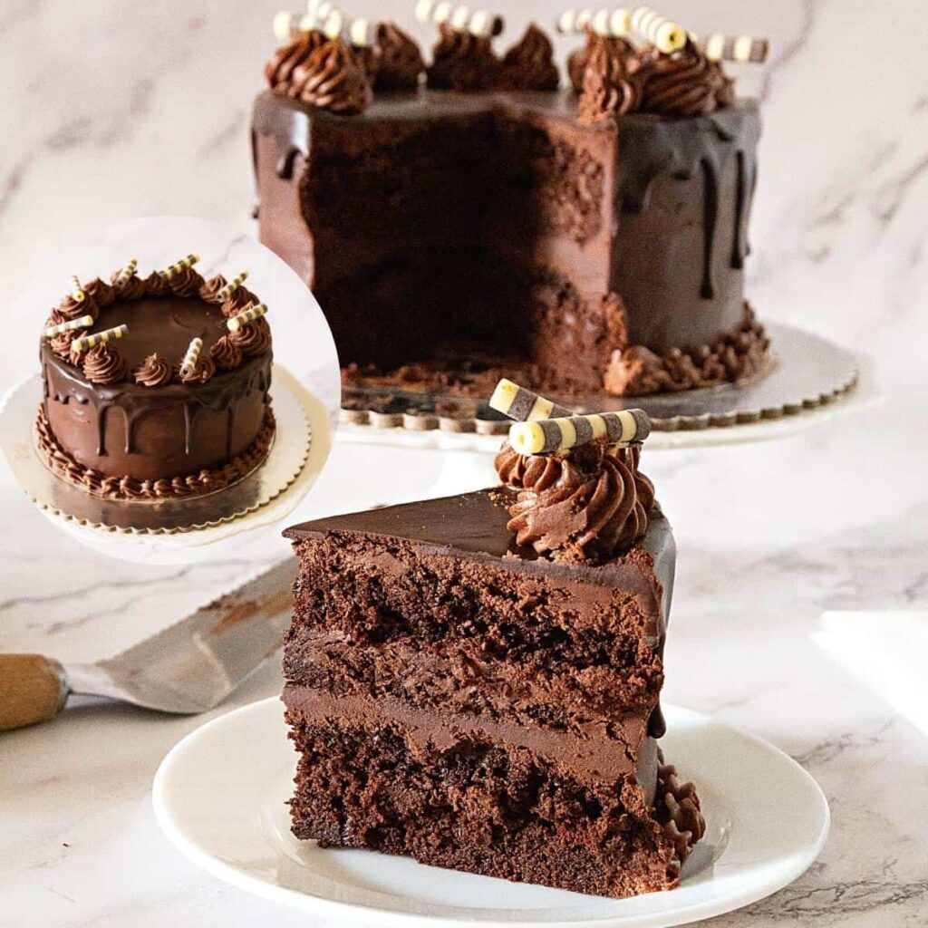 Ganache chocolate cake design