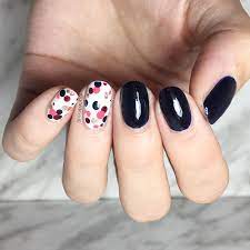 Dotted Accent Simple Nail Designs