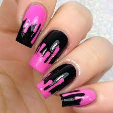 Dripping Ink Nails for Special Occasions