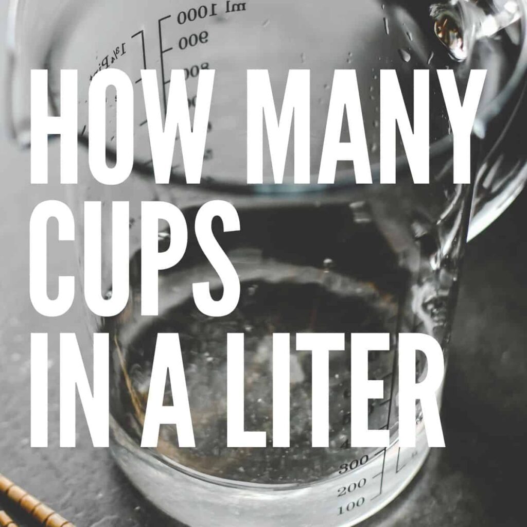 How many cups in a litre
