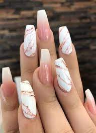 Marbled Simple Nail Designs