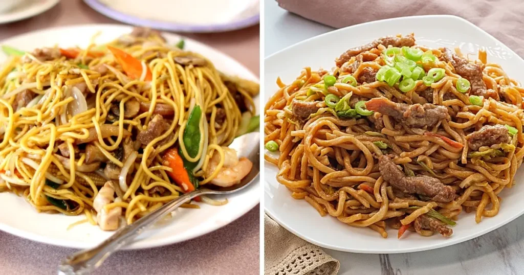 Chow mein and lo mein