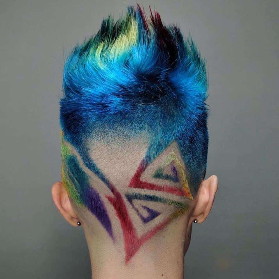 Geometric Madness Crazy Hair Day Ideas for Adults