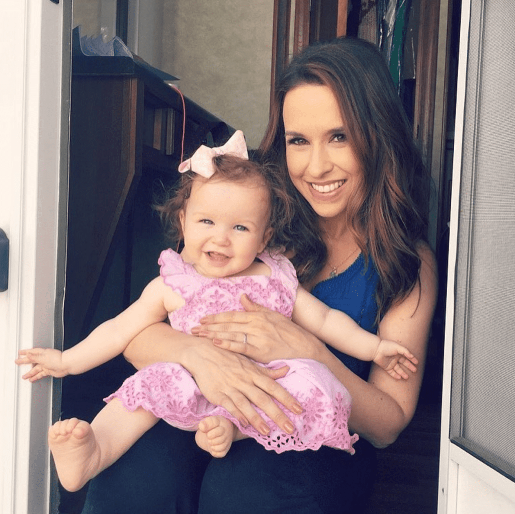 Lacey Chabert and her daughter 