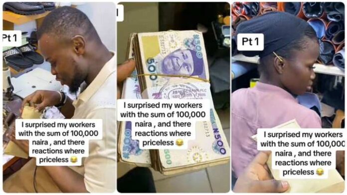 Nigerian employer gives out N100k to staff as relief package for fuel subsidy, netizens react