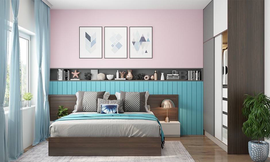 Blue and Pink two-colour combination for bedroom walls.jpg
