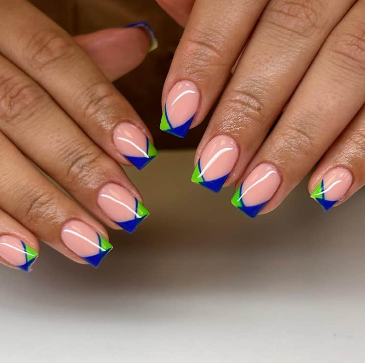Color-Blocked French Tips